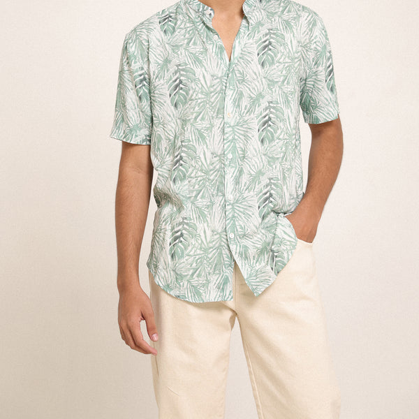 Printed detailed regular fit shirt