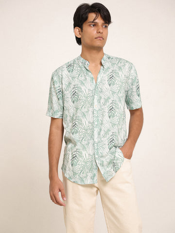 Printed detailed regular fit shirt