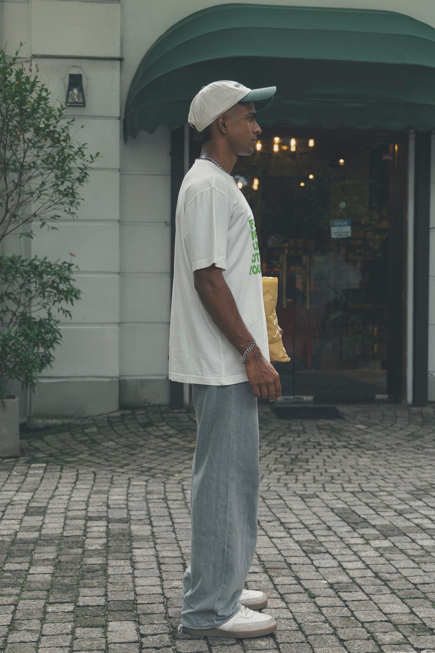 Slogan print t shirt