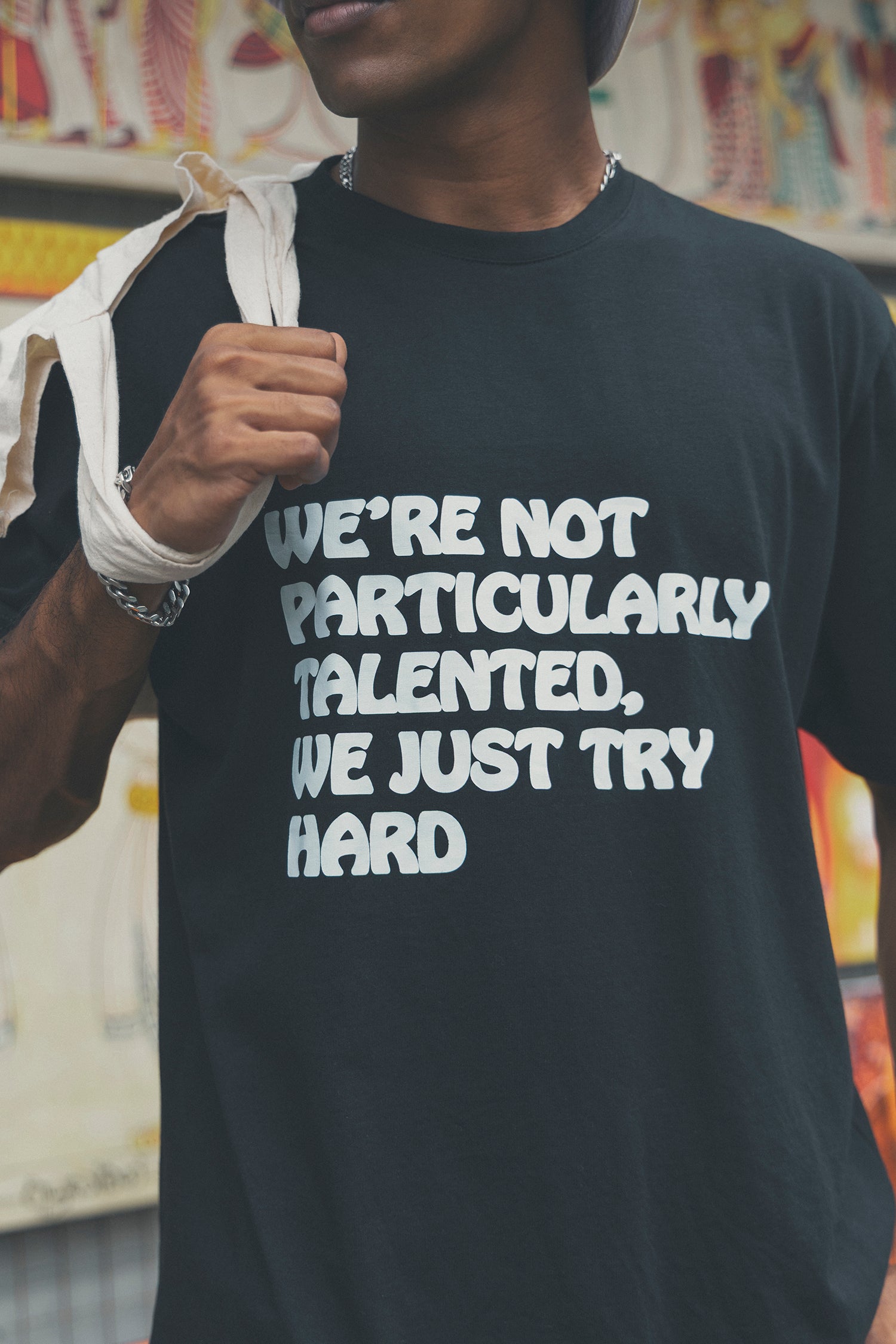 Slogan print t shirt