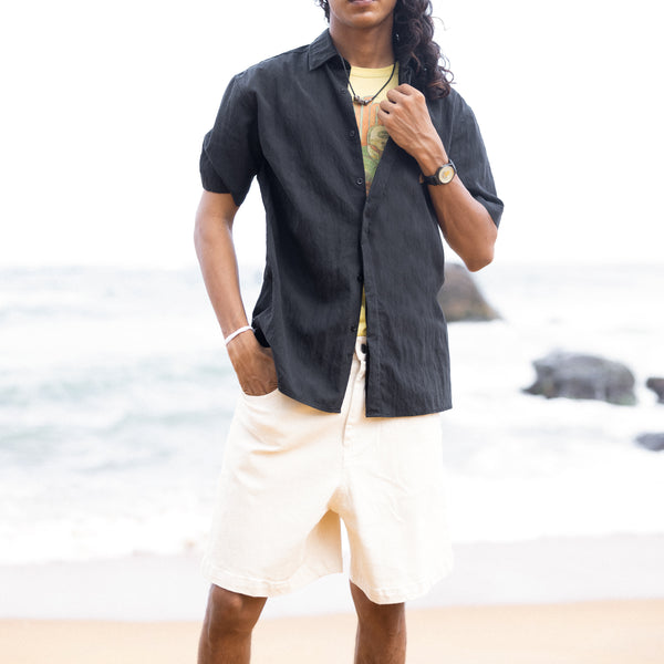 Btton down hidden placket shirt