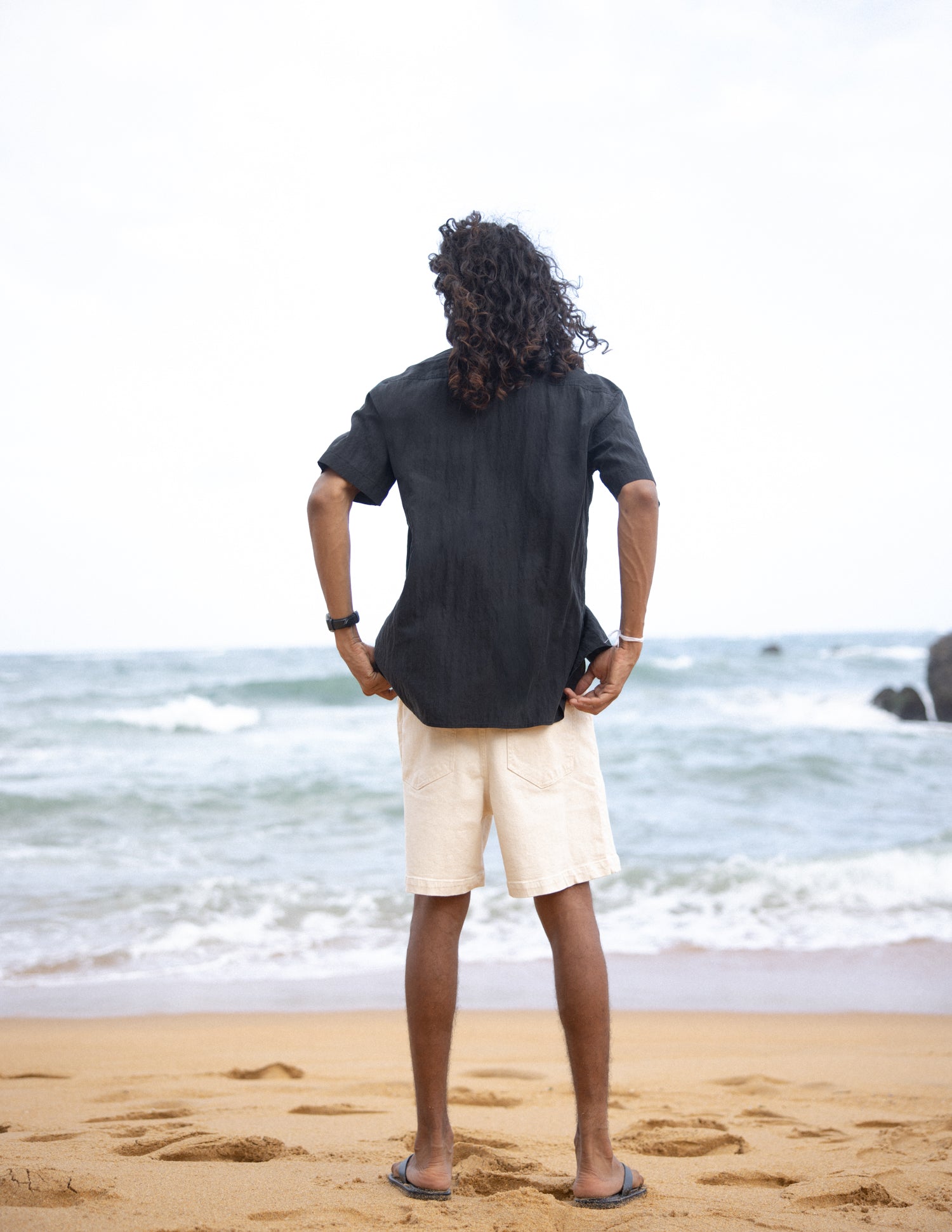 Btton down hidden placket shirt