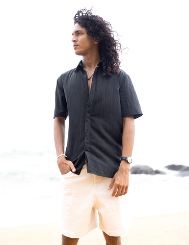 Btton down hidden placket shirt