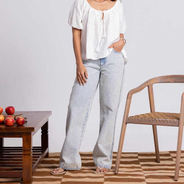 Puff Sleeved Loose Fit  Top