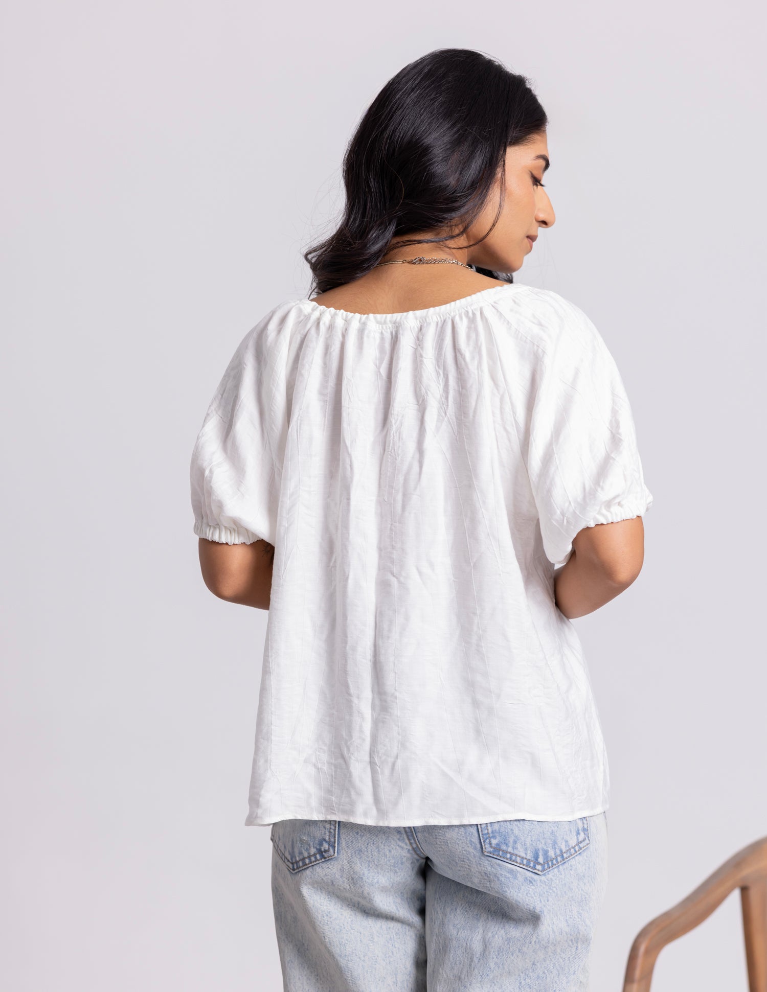 Puff Sleeved Loose Fit  Top