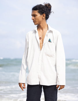 On fold placket & hidden placket detail shirt