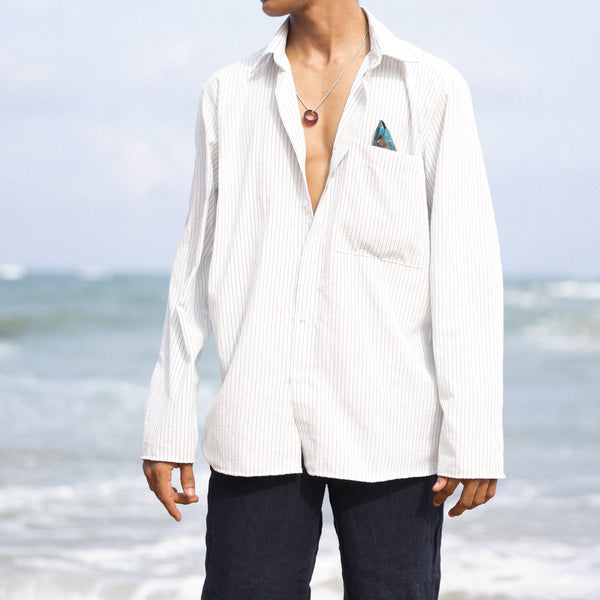 On fold placket & hidden placket detail shirt