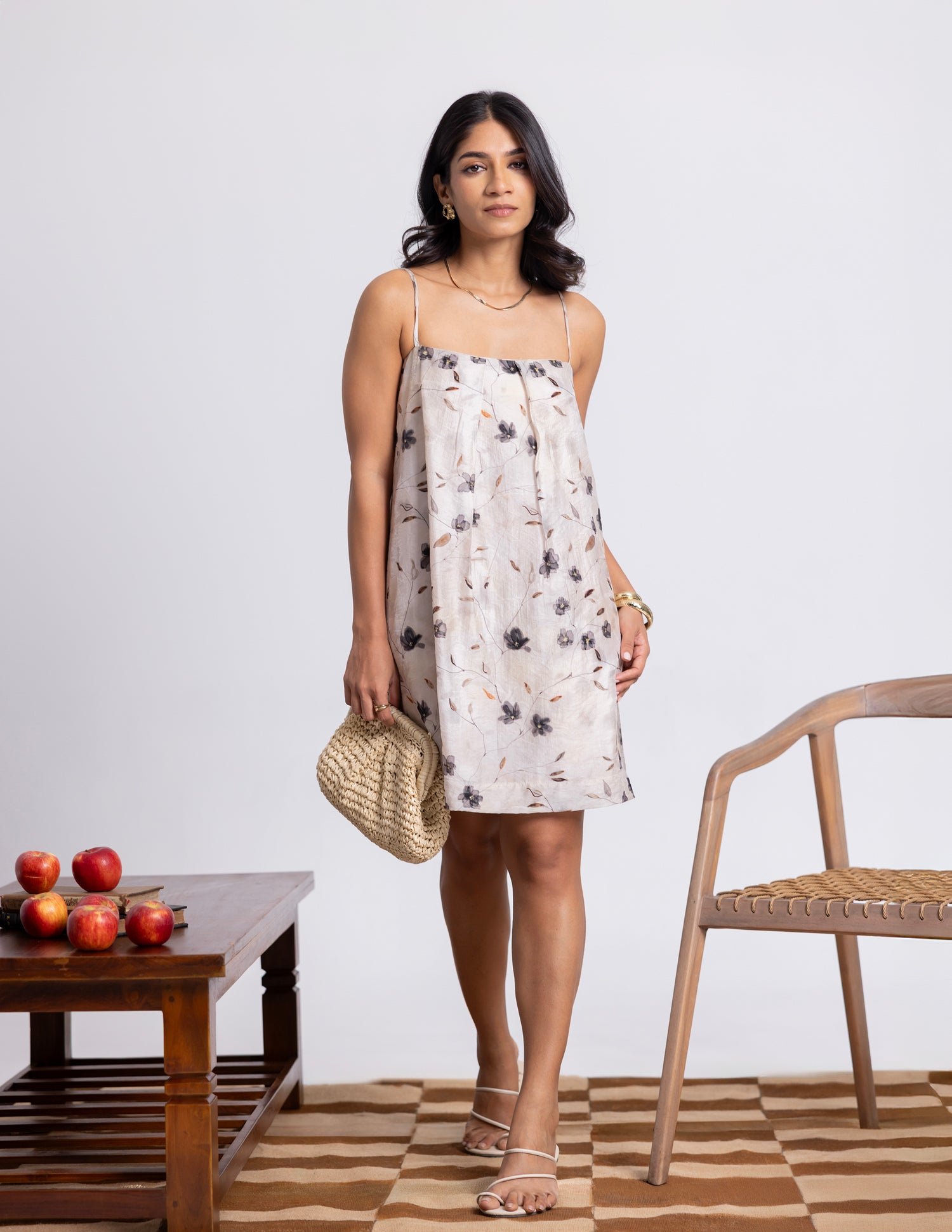 Printed Loose Fit Mini Dress