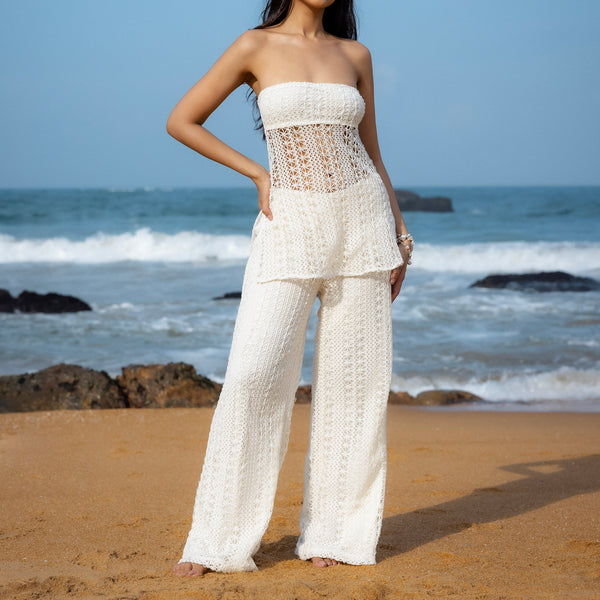 Waist Elasticated Crochet Pant