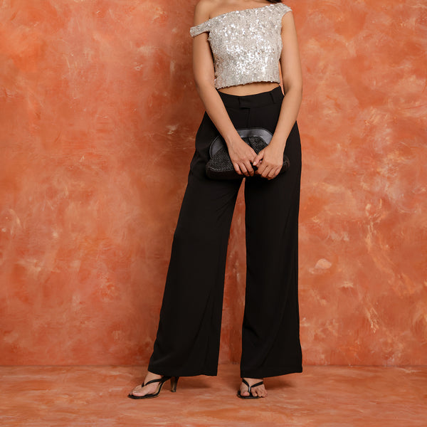 Front Pleated High Waist Pant