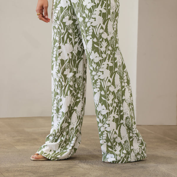 Back Elasticated Printed Pant