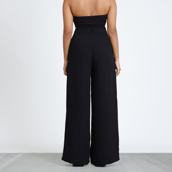 Front Pleated Wide Leg Pant