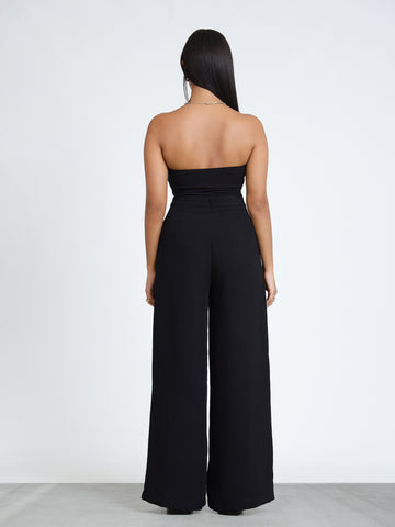 Front Pleated Wide Leg Pant