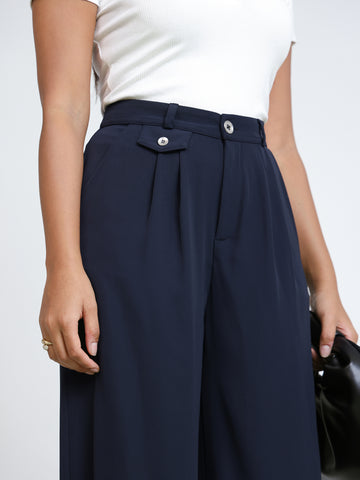 Straight Leg Front Pleated Pant