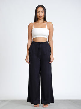 Drawstring Straight Leg Cassual Pant