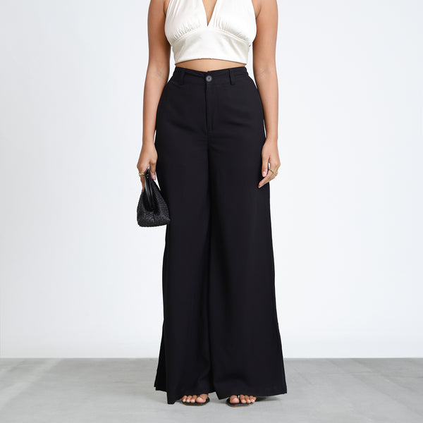 Back Elasticated Side Slit Detailed Pant