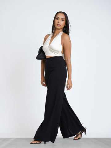 Back Elasticated Side Slit Detailed Pant