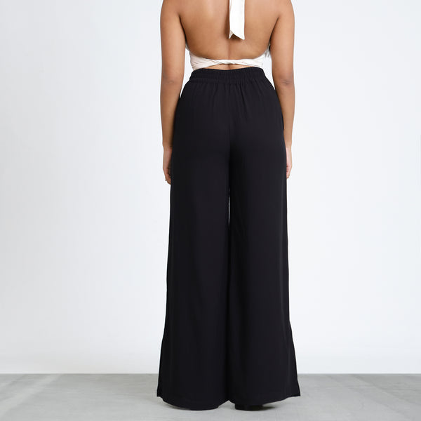 Back Elasticated Side Slit Detailed Pant