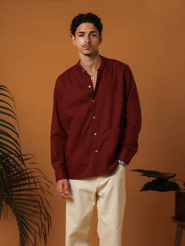 Long Sleeve Double Pocket Detail Shirt