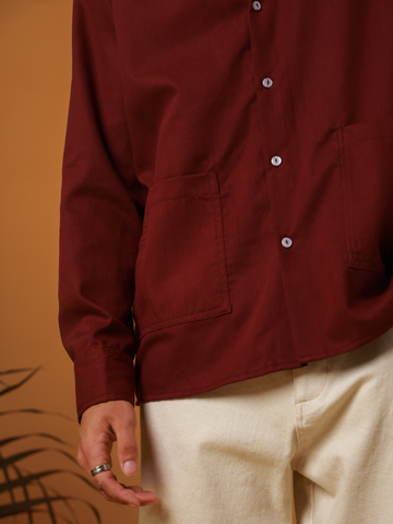 Long Sleeve Double Pocket Detail Shirt