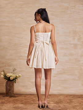 Ladder Lace Detailed Mini Dress