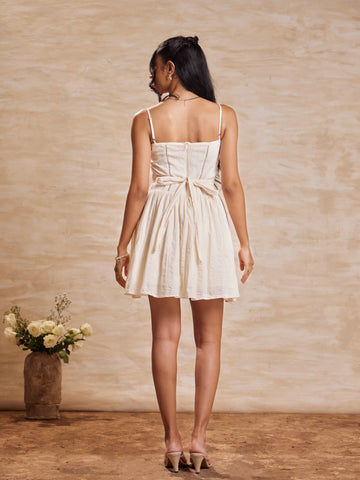 Ladder Lace Detailed Mini Dress