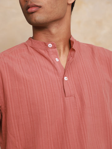 Half placket detailed regular fit shirt