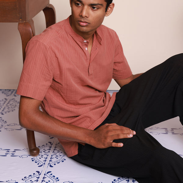 Half placket detailed regular fit shirt