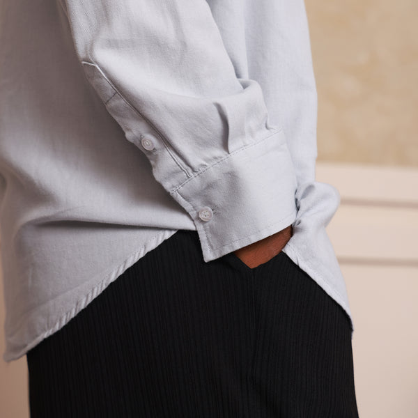 Double chest pocket detailed cotton shirt