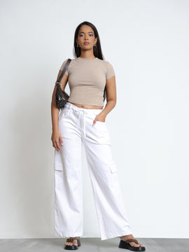 Low Waist Draw String Cargo Pant