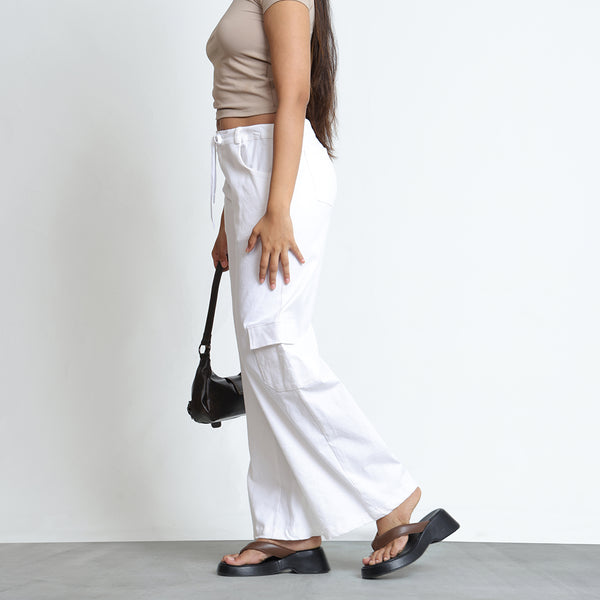 Low Waist Draw String Cargo Pant