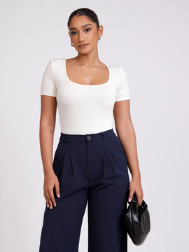 Back elasticated Front Pleated Pant