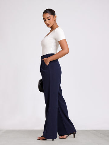 Back elasticated Front Pleated Pant