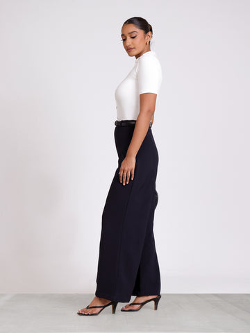 Seam Detailed Wide Leg Pant