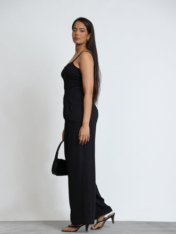 Front Pleated Wide Leg Pant