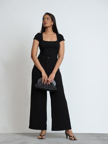 Wide Leg Basic Pant