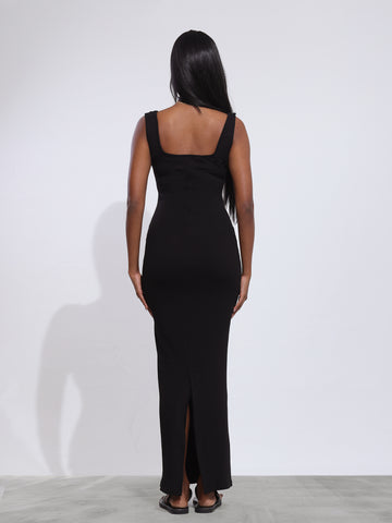 Isabelle Square Neck Bodycon Maxi Dress