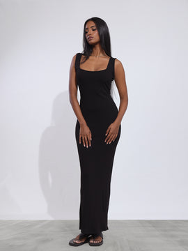 Isabelle Square Neck Bodycon Maxi Dress