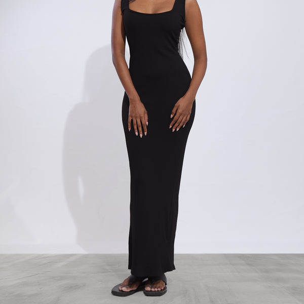 Isabelle Sqare Neck Bodycon Maxi Dress