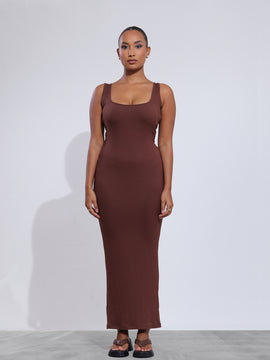 Isabelle Square Neck Bodycon Maxi Dress