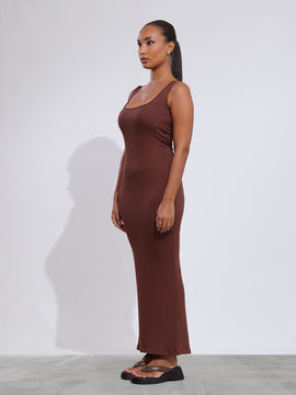 Isabelle Square Neck Bodycon Maxi Dress