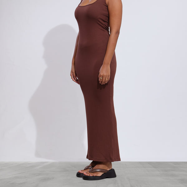 Isabelle Sqare Neck Bodycon Maxi Dress