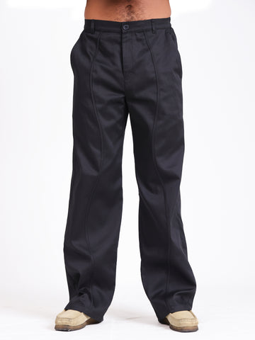 Binding detailed men's pant