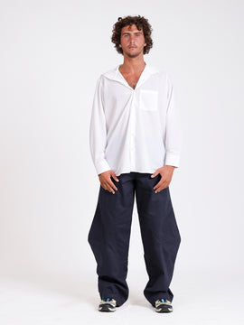 Asymettrical detailed mens pant