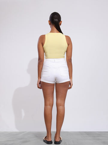 Beck High Neck Sleeveless Crop Top