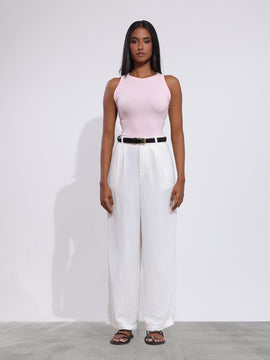 Beck High Neck Sleeveless Crop Top