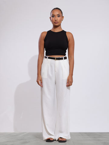 Beck High Neck Sleeveless Crop Top