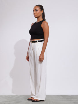 Beck High Neck Sleeveless Crop Top