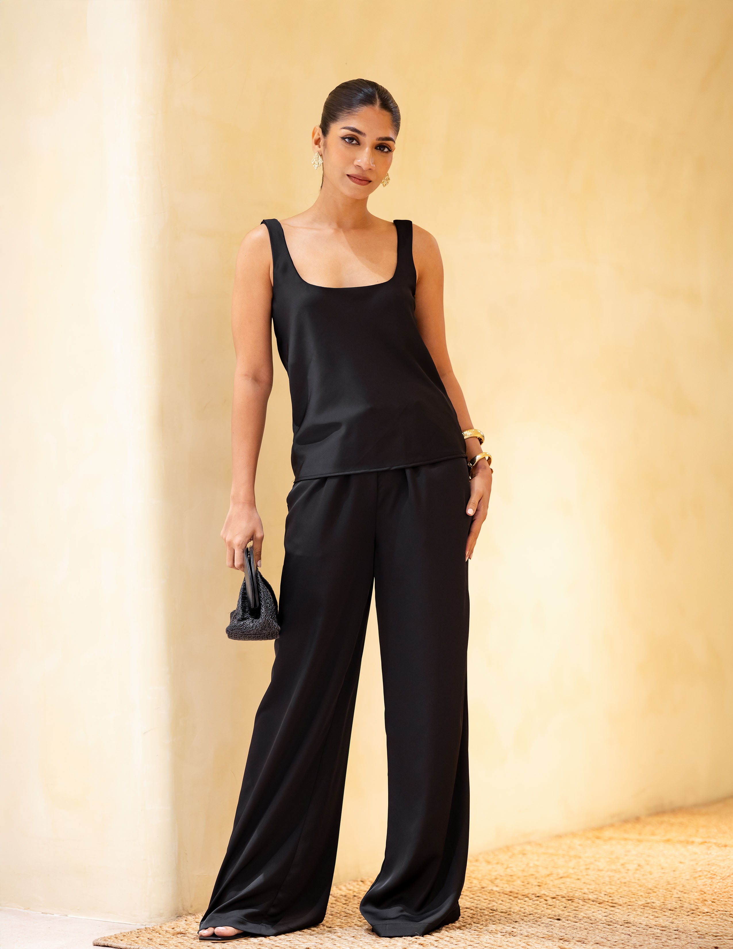 Drawstring Wide Leg Pant