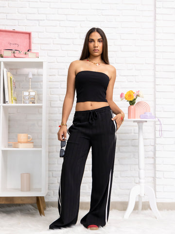 Contrast Tape Detailed Drawstring Pant